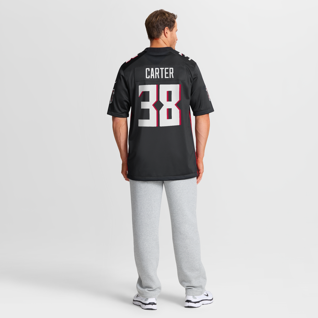 Nathan Carter Atlanta Falcons Nike Black Team Game Jersey
