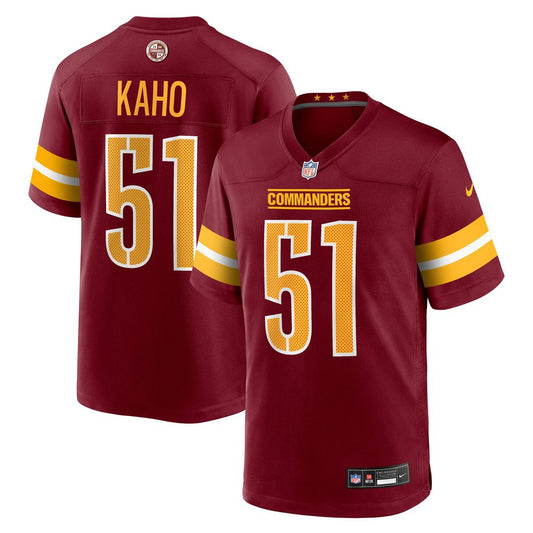 Ale Kaho Washington Commanders Nike Burgundy Team Game Jersey