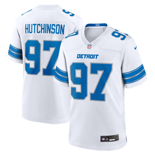 Aidan Hutchinson Detroit Lions Nike White Game Jersey