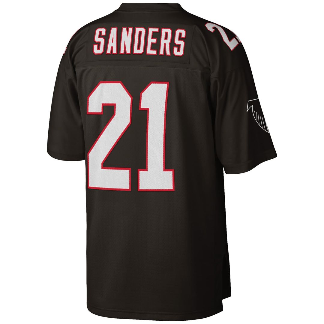 Deion Sanders Atlanta Falcons Mitchell & Ness White Big & Tall 1992 Retired Player Replica Jersey