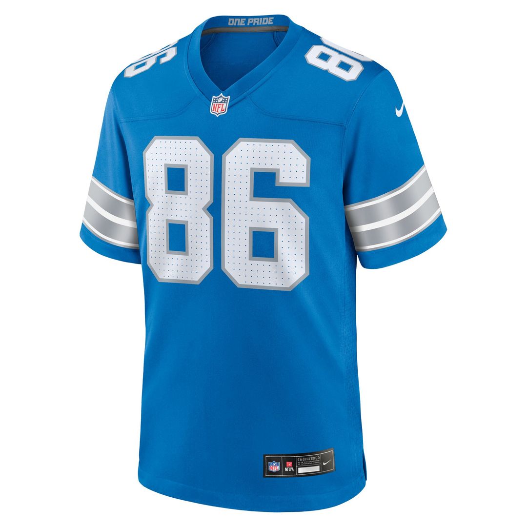 Anthony Firkser Detroit Lions Nike Blue Team Game Jersey
