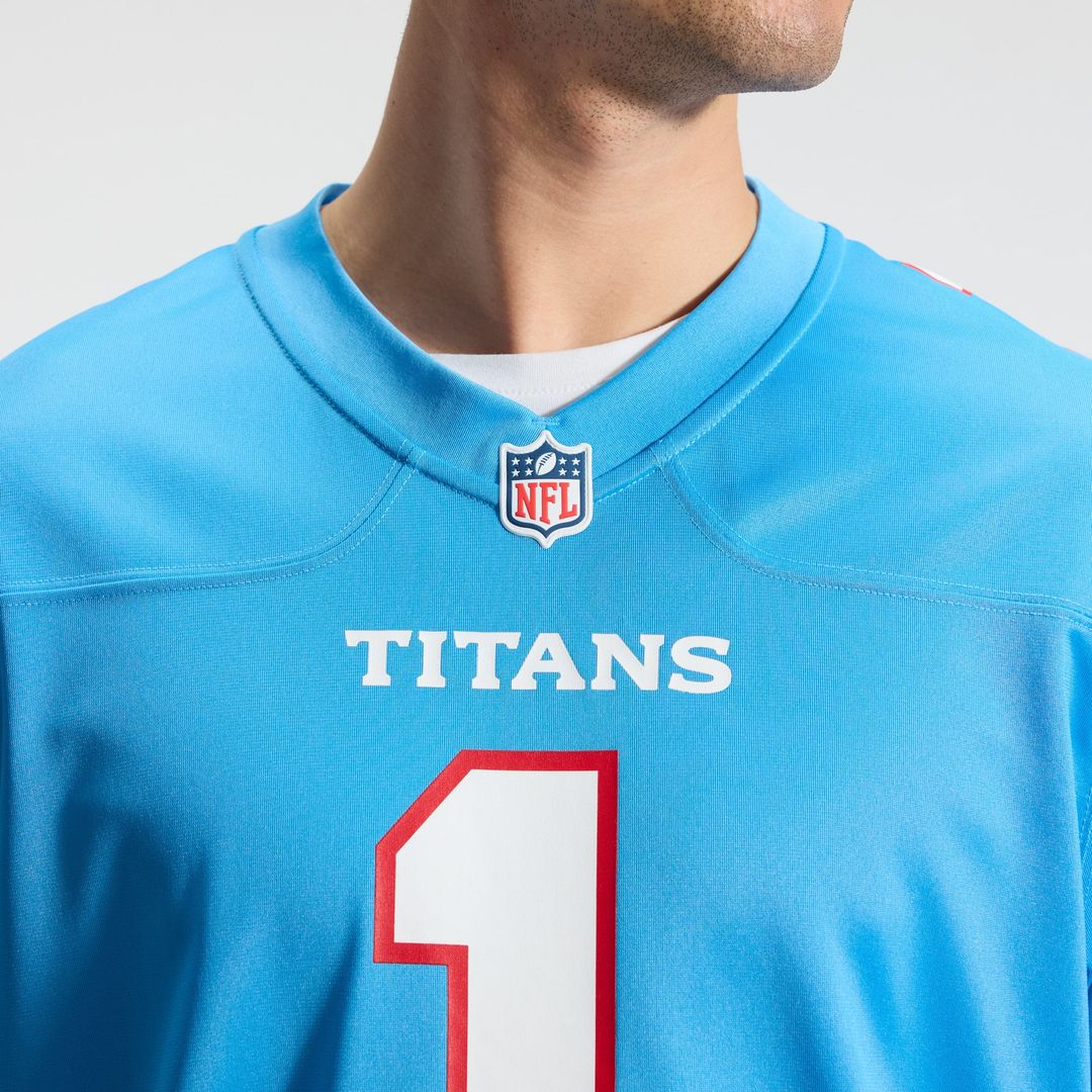 Cameron Ward Tennessee Titans Nike Light Blue Game Jersey