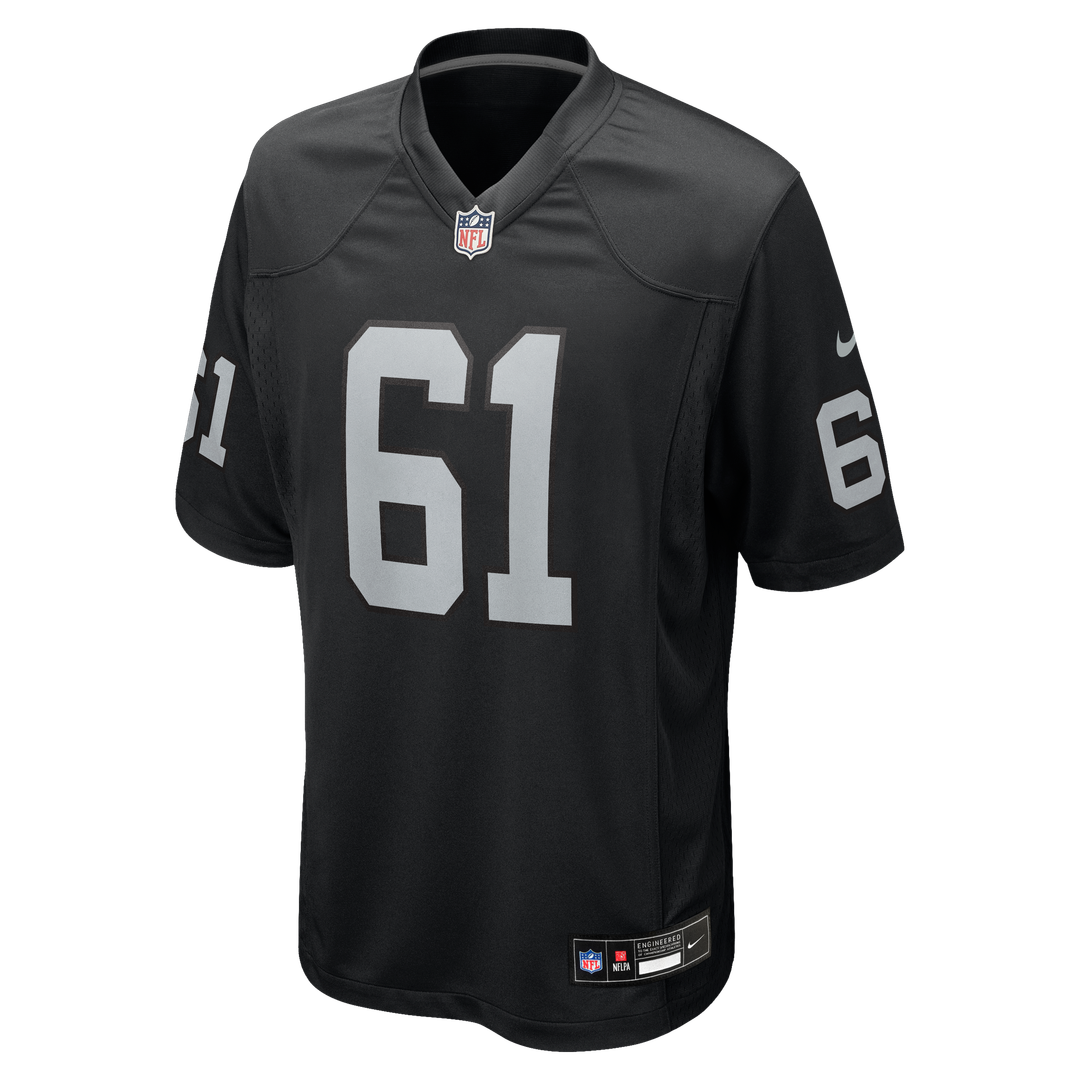 Jordan Meredith Las Vegas Raiders Nike Black Game Player Jersey