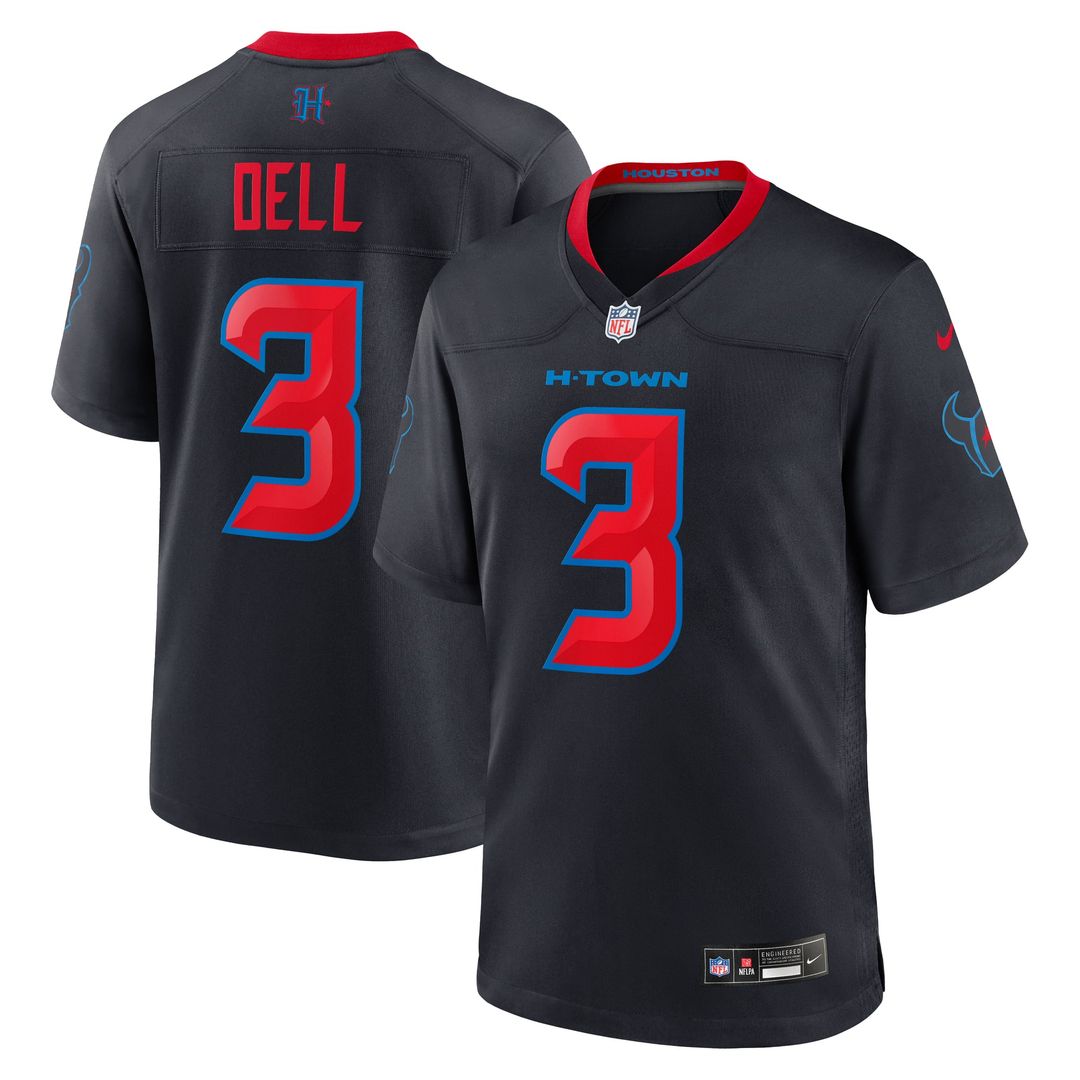 Tank Dell Houston Texans Nike Navy 2nd Alternate Game Jersey
