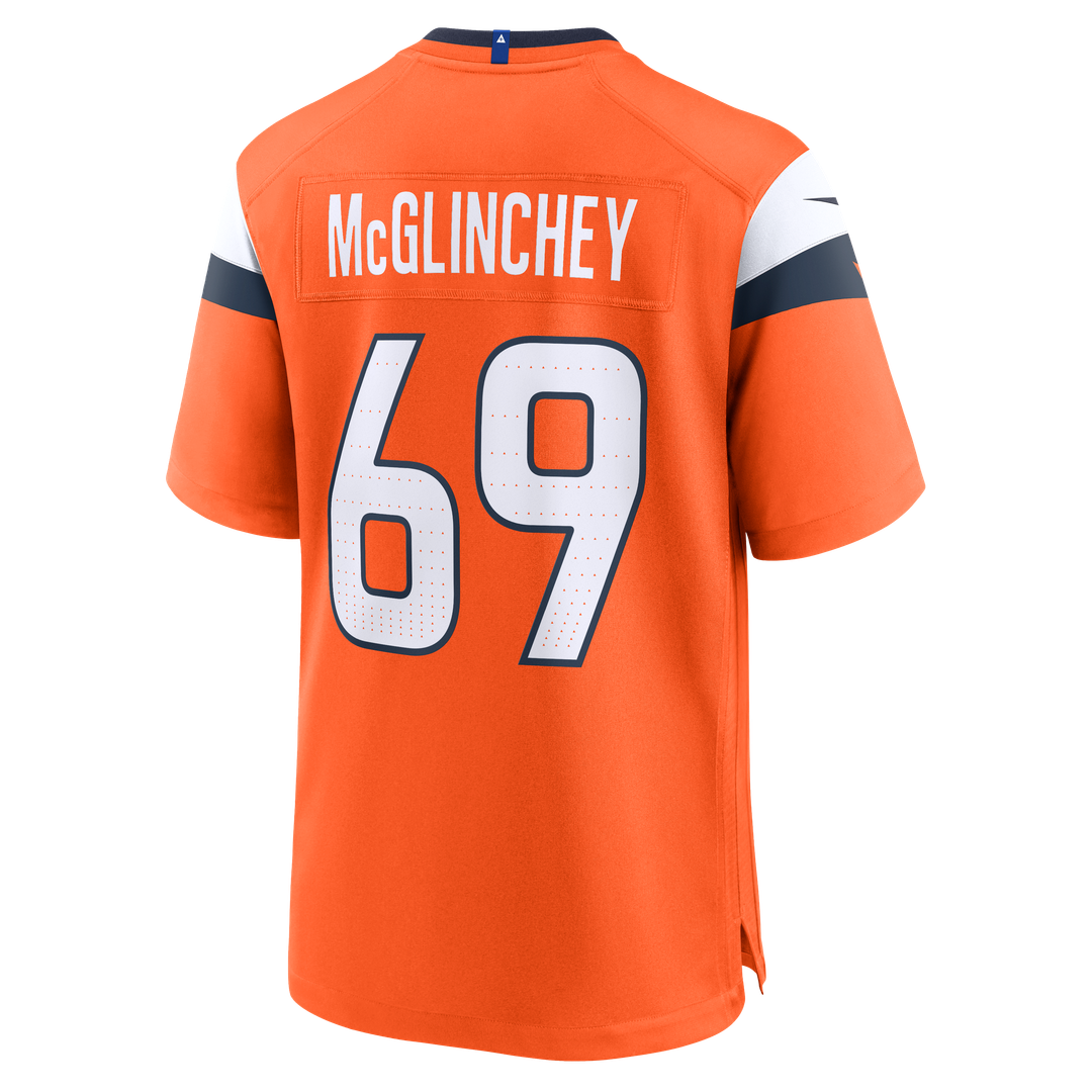 Mike McGlinchey Denver Broncos Nike Orange Team Game Jersey