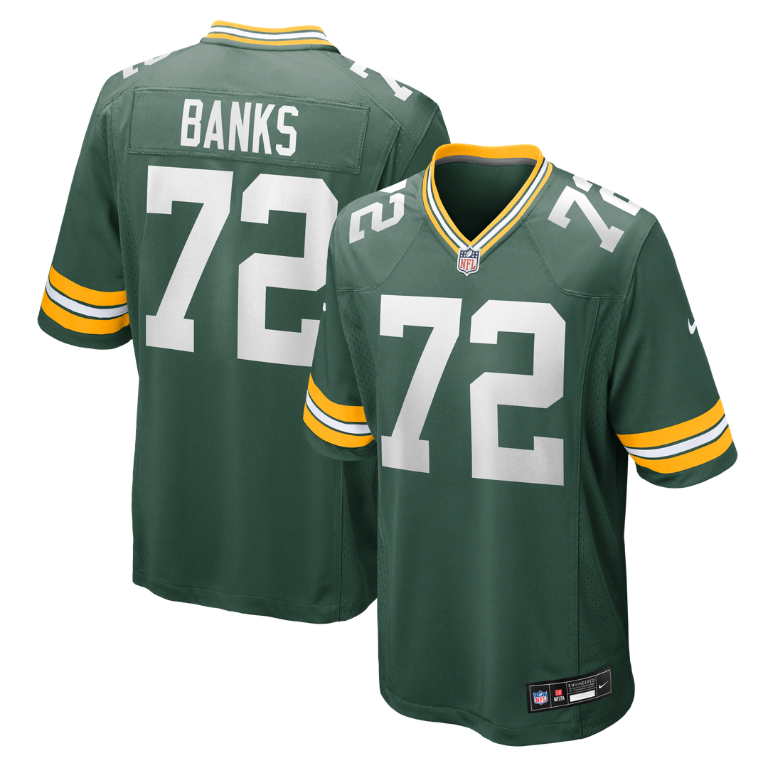Brant Banks Green Bay Packers Nike Green Team Game Jersey