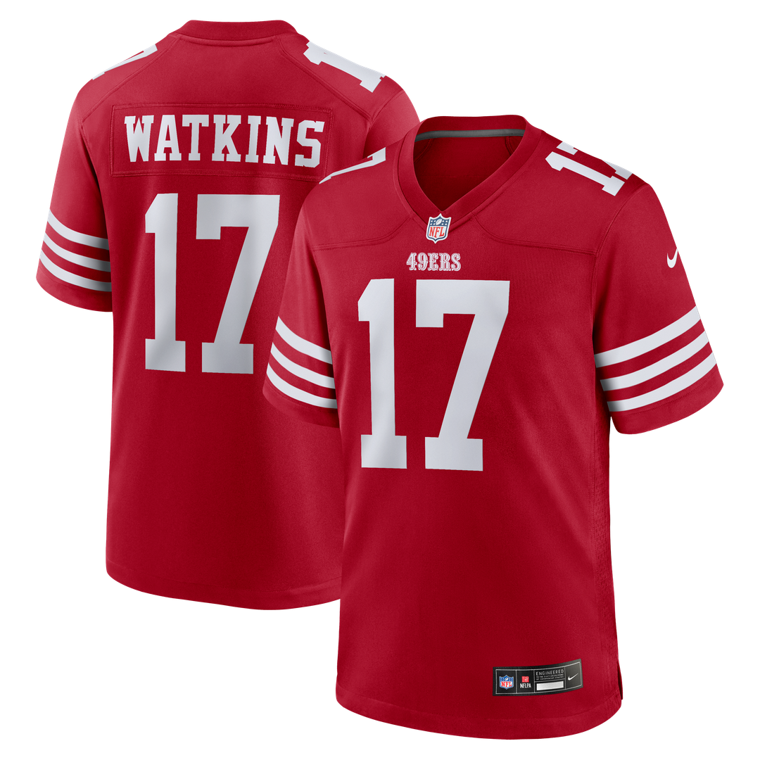 Jordan Watkins San Francisco 49ers Nike Scarlet Team Game Jersey