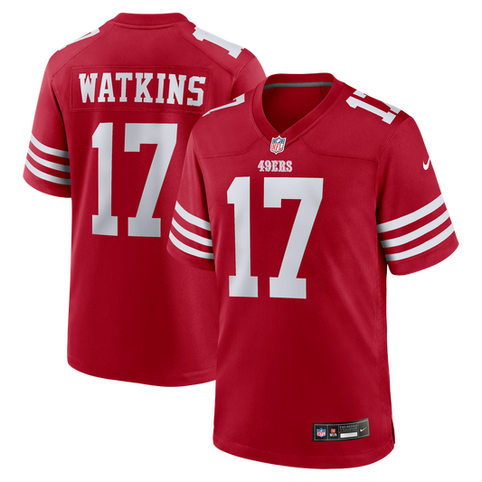 Jordan Watkins San Francisco 49ers Nike Scarlet Team Game Jersey