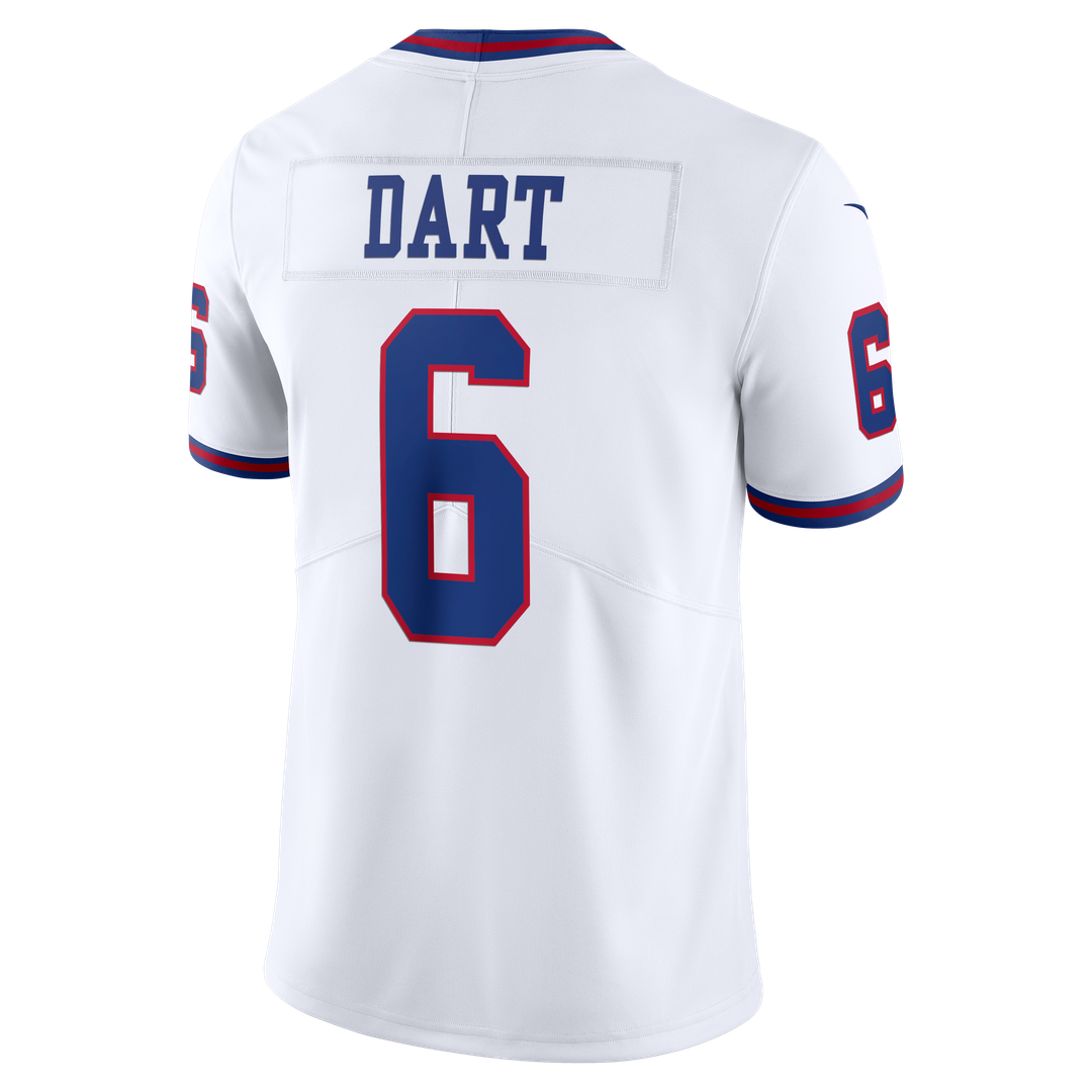 Jaxson Dart New York Giants Nike White Vintage White Vapor Untouchable Stitched Limited Jersey