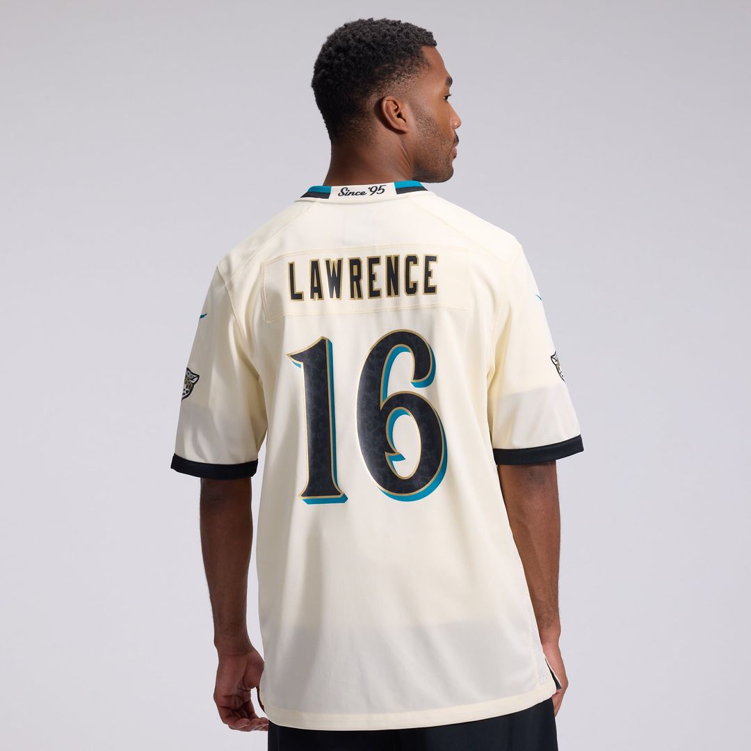 Trevor Lawrence Jacksonville Jaguars Nike Natural 2026 Rivalries Collection Game Jersey