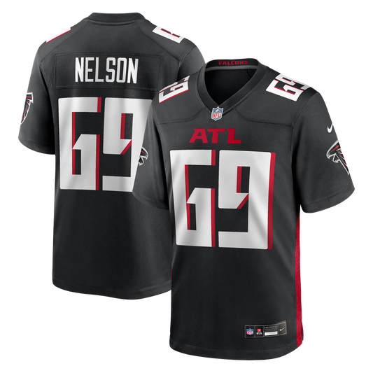 Jack Nelson Atlanta Falcons Nike Black Team Game Jersey