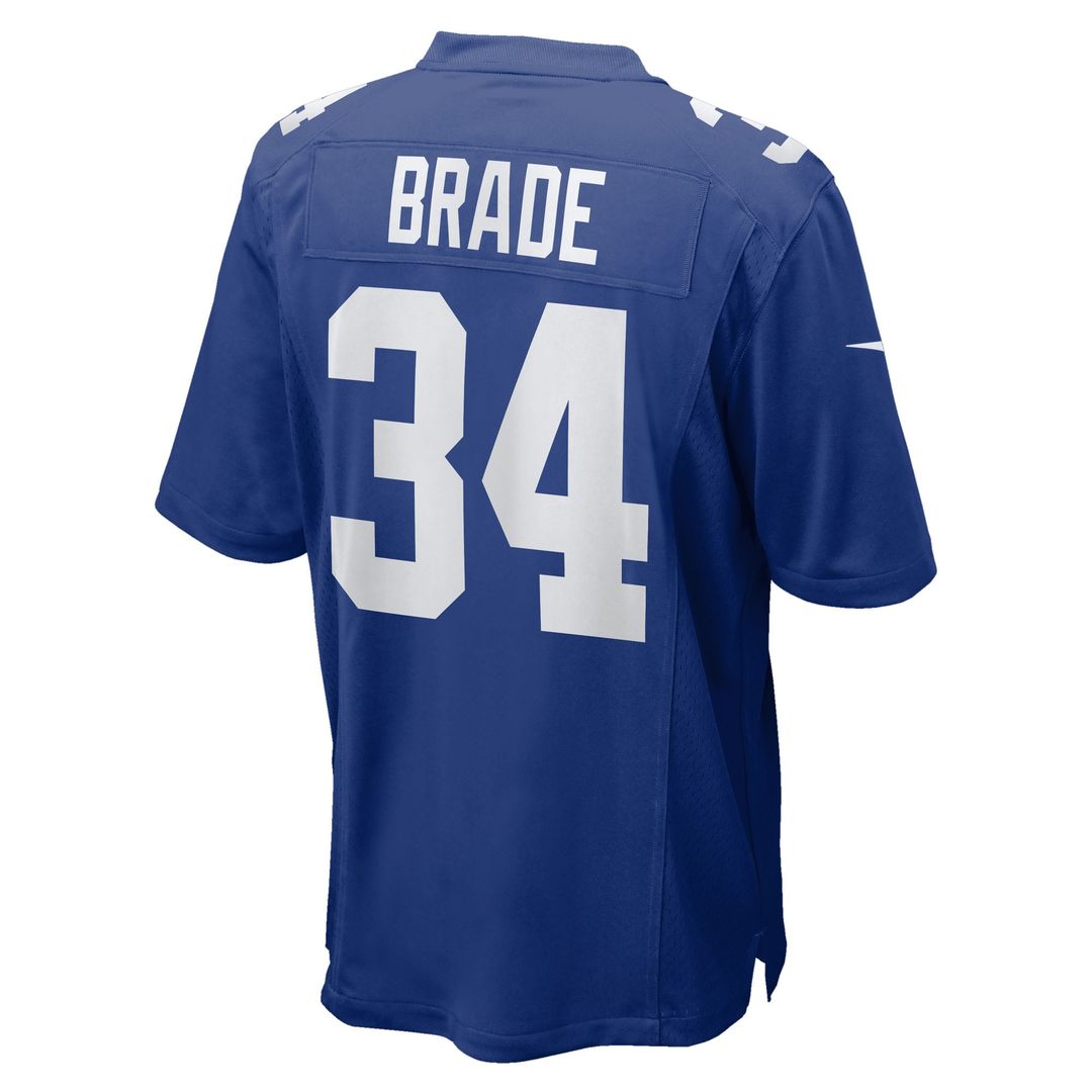 Beau Brade New York Giants Nike Royal Team Game Jersey