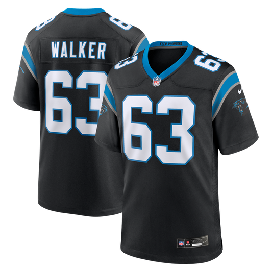 Rasheed Walker Carolina Panthers Nike Black Team Game Jersey