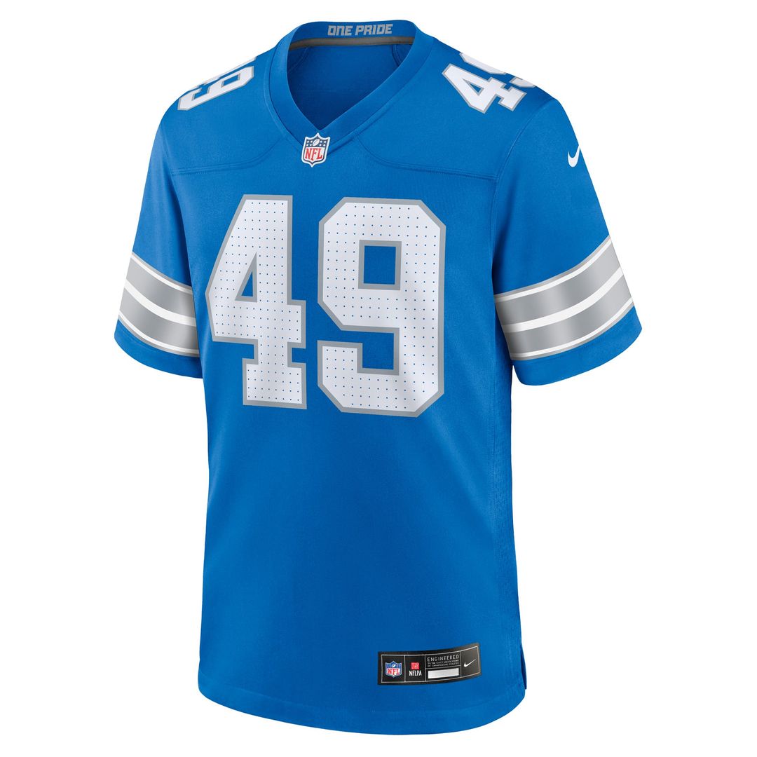 Hogan Hatten Detroit Lions Nike Blue Game Jersey