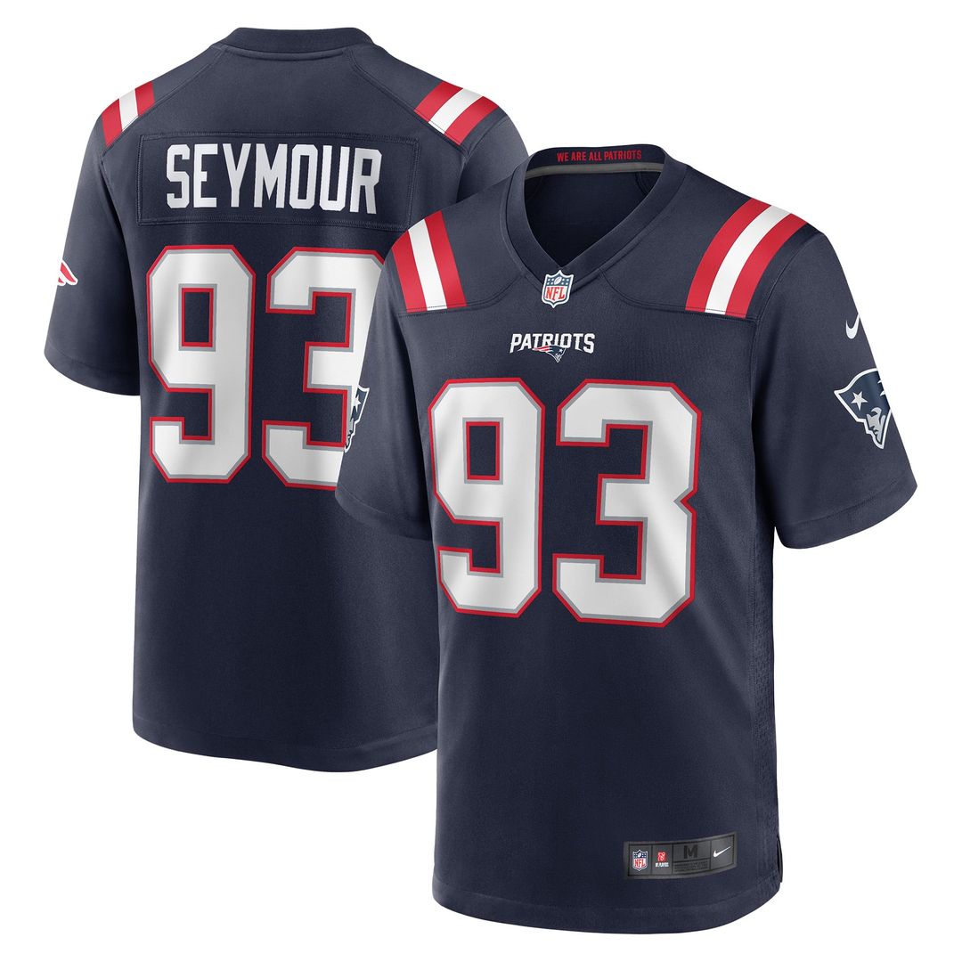 Richard Seymour New England Patriots Nike Navy Retired Player Game Jersey