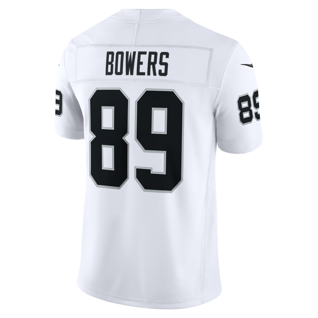 Brock Bowers Las Vegas Raiders Nike White Vapor F.U.S.E. Stitched Limited Jersey