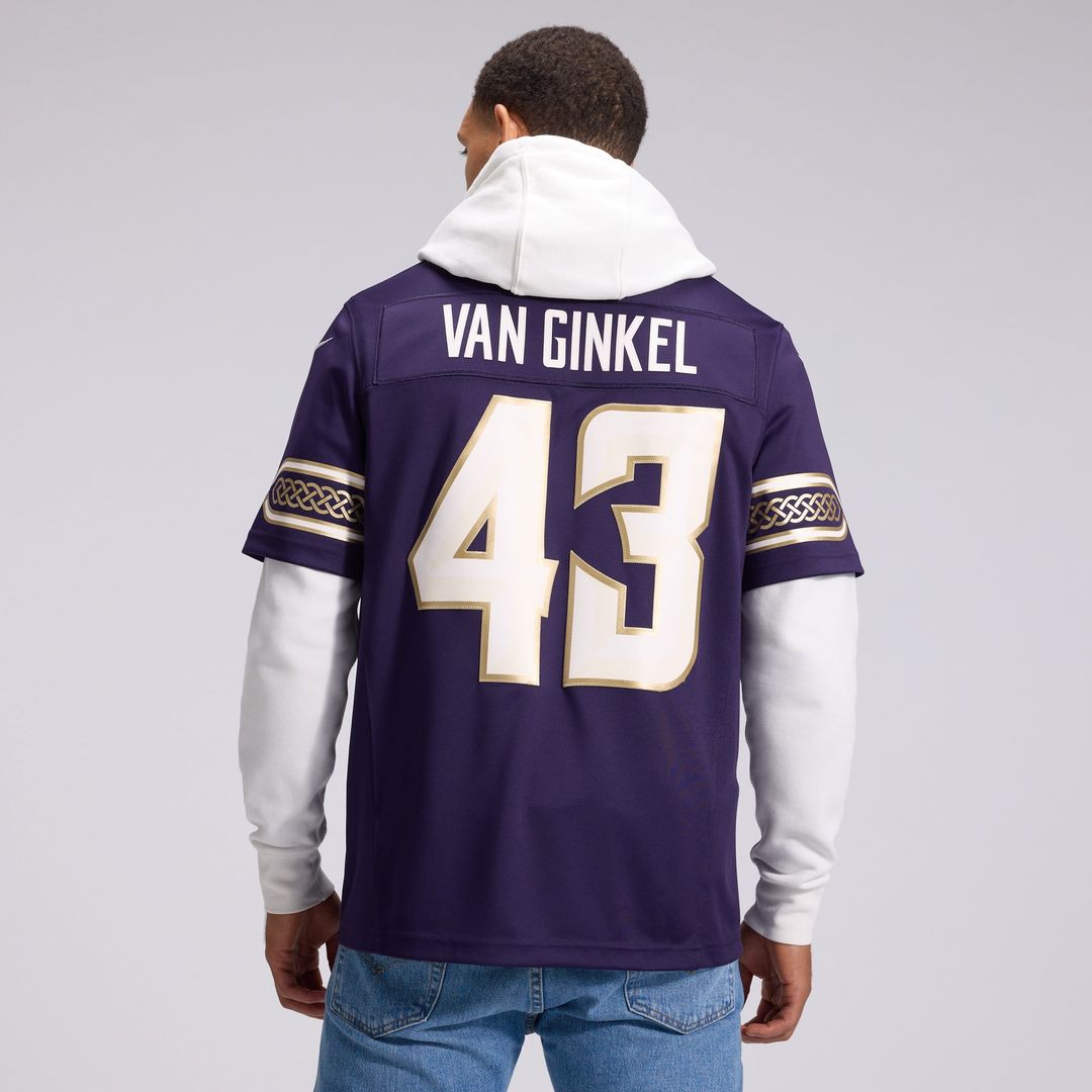 Andrew Van Ginkel Minnesota Vikings Nike Purple 2026 Rivalries Collection Stitched Limited Jersey