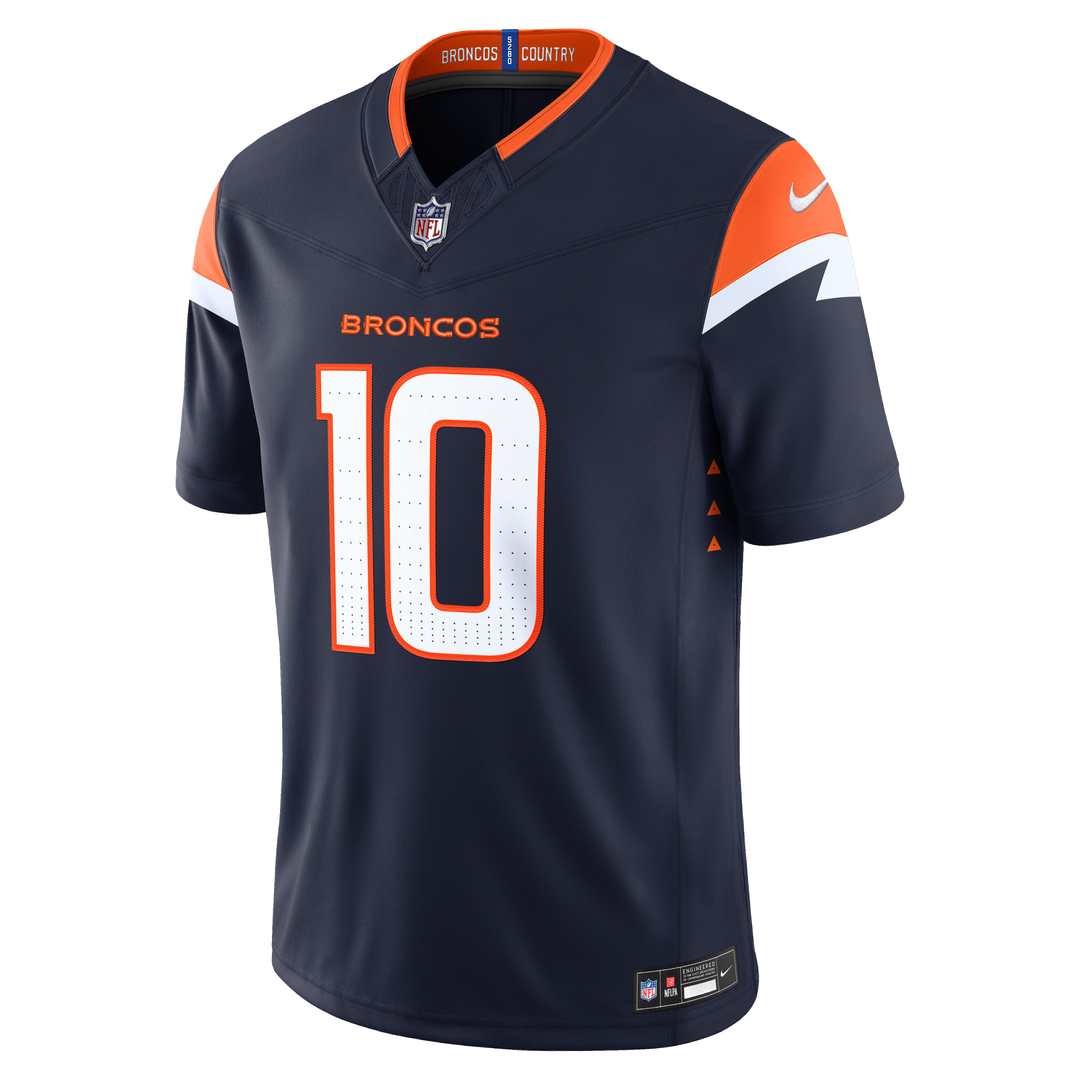 Bo Nix Denver Broncos Nike Orange Alternate Mile High Collection 1977 Throwback Vapor F.U.S.E. Stitched Limited Jersey