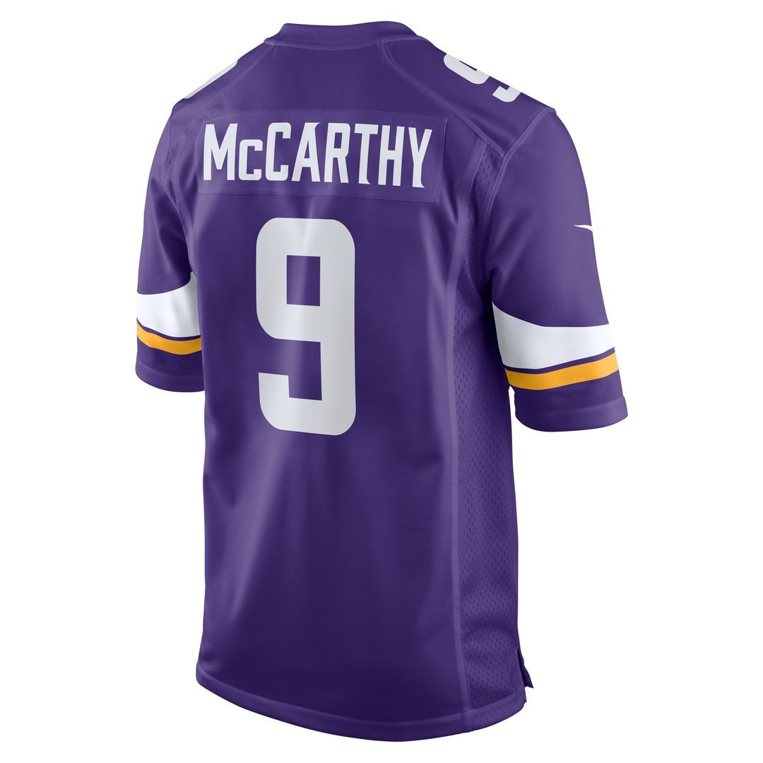 J.J. McCarthy Minnesota Vikings Nike Purple Player Game Jersey