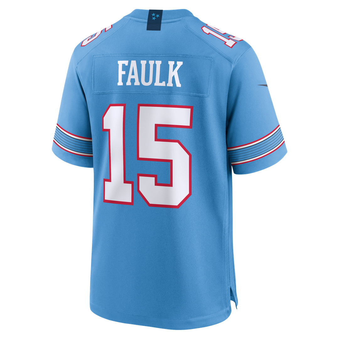 Keldric Faulk Tennessee Titans Nike Light Blue Team Game Jersey