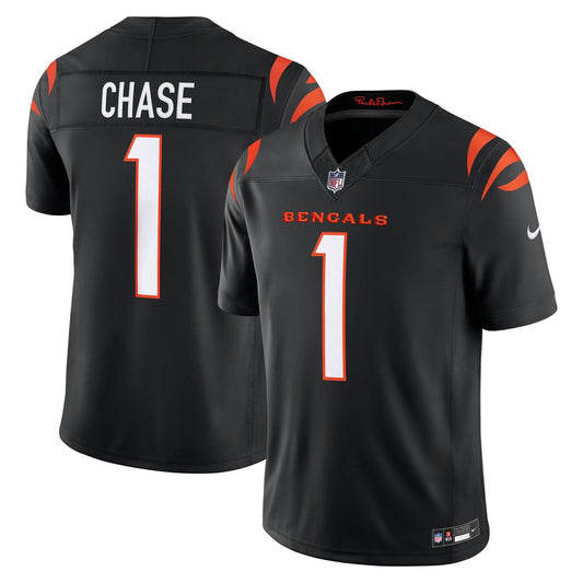 Ja'Marr Chase Cincinnati Bengals Nike Black Team Vapor F.U.S.E. Stitched Limited Jersey