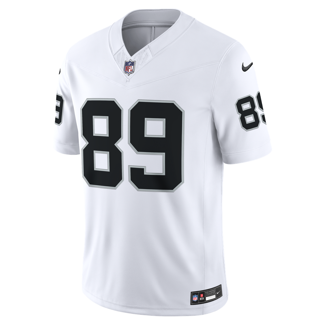 Brock Bowers Las Vegas Raiders Nike White Vapor F.U.S.E. Stitched Limited Jersey