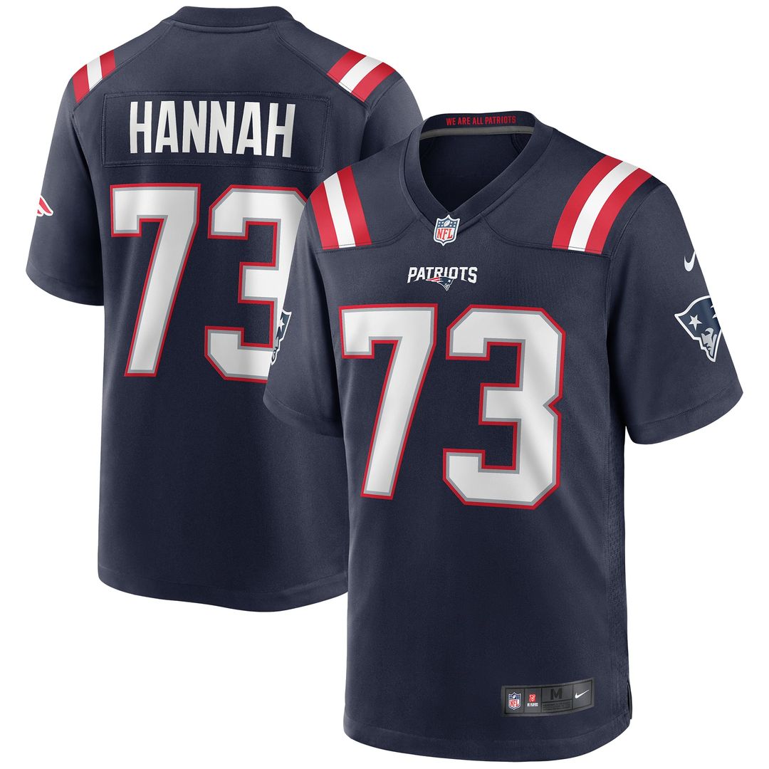 John Hannah New England Patriots Nike Navy Game Retired Player Jersey