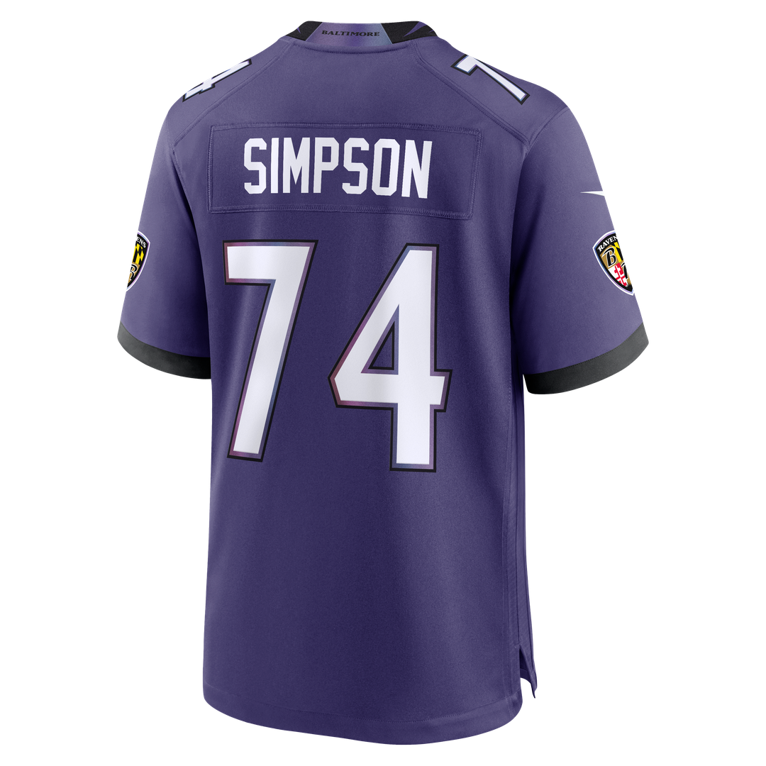 John Simpson Baltimore Ravens Nike Purple Team Game Jersey