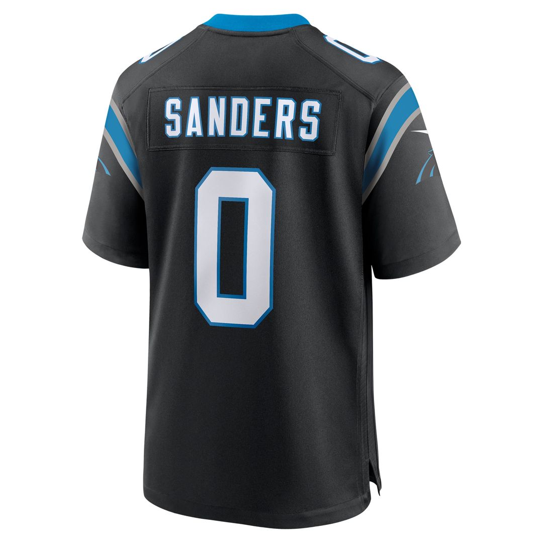 Ja'Tavion Sanders Carolina Panthers Nike Black Game Jersey
