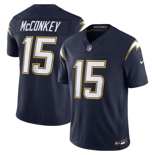 Ladd McConkey Los Angeles Chargers Nike Navy Alternate Super Chargers Vapor F.U.S.E. Stitched Limited Jersey