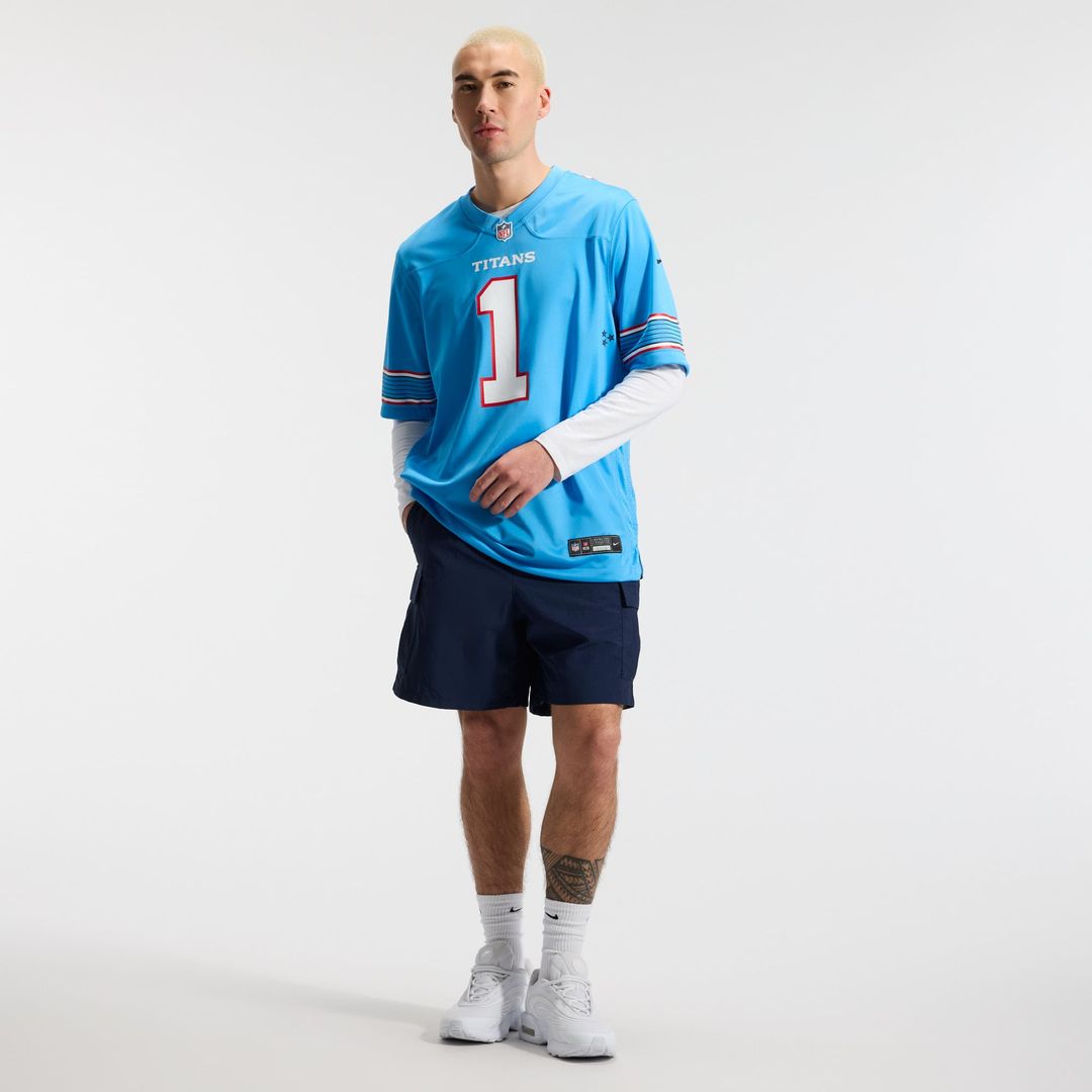 Cameron Ward Tennessee Titans Nike Light Blue Game Jersey
