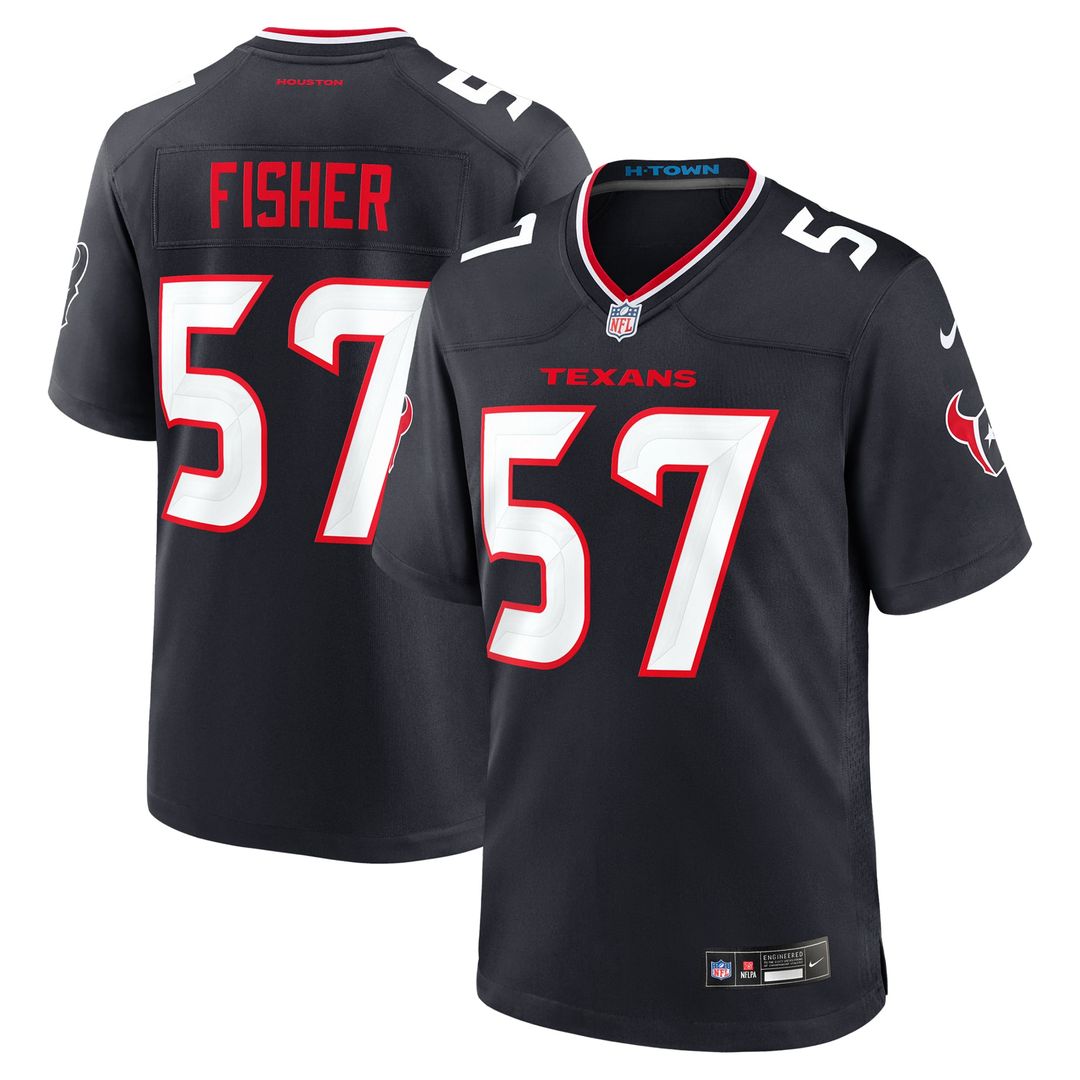 Blake Fisher Houston Texans Nike Navy Team Game Jersey