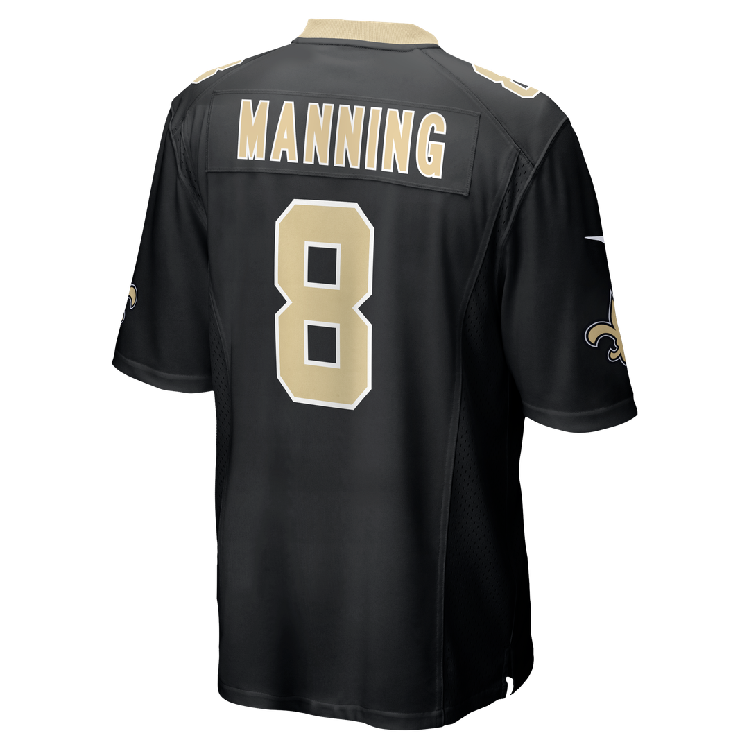 Archie Manning New Orleans Saints Nike Black Game Retired Player Jersey