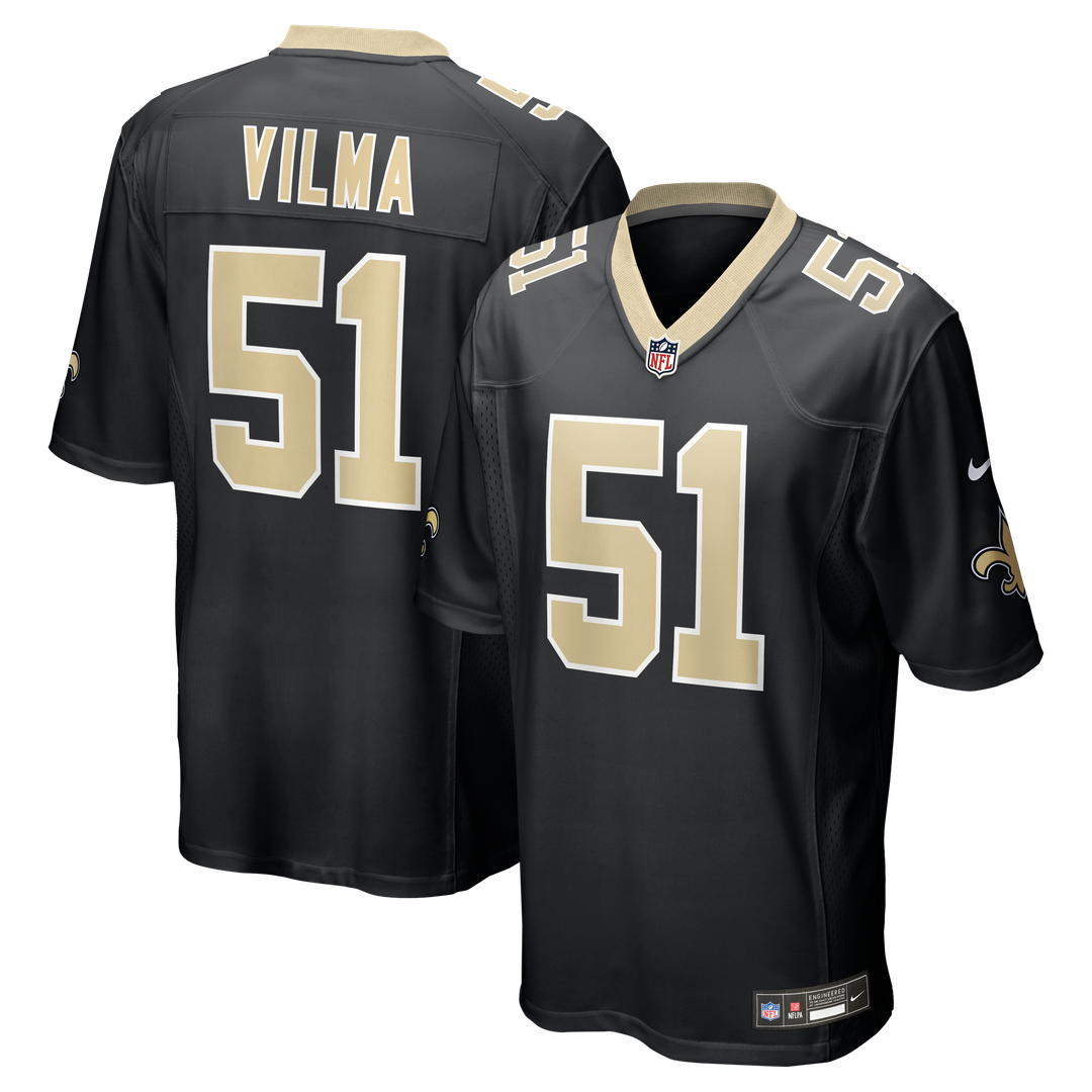 Jonathan Vilma New Orleans Saints Nike Black Game Retired Player Jersey