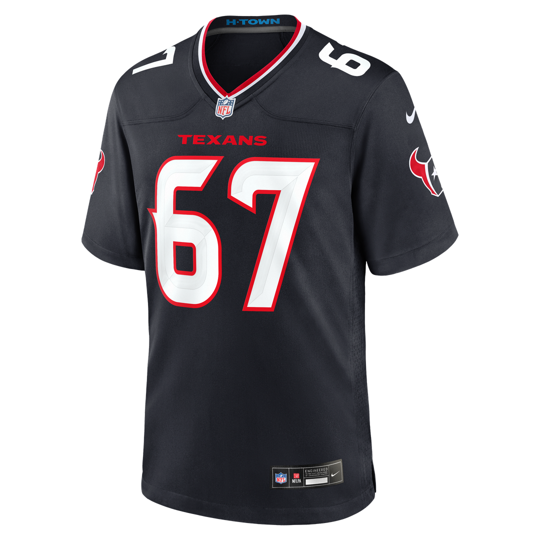 Evan Brown Houston Texans Nike Navy Team Game Jersey
