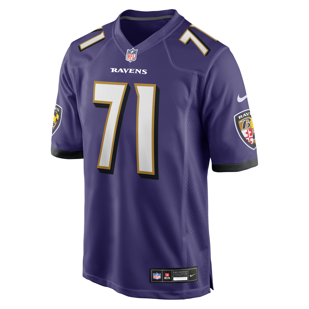 Carson Vinson Baltimore Ravens Nike Purple Team Game Jersey