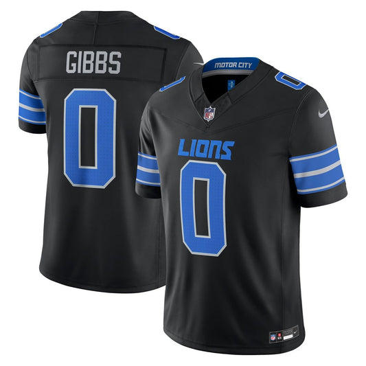 Jahmyr Gibbs Detroit Lions Nike Black Alternate Vapor F.U.S.E. Stitched Limited Jersey