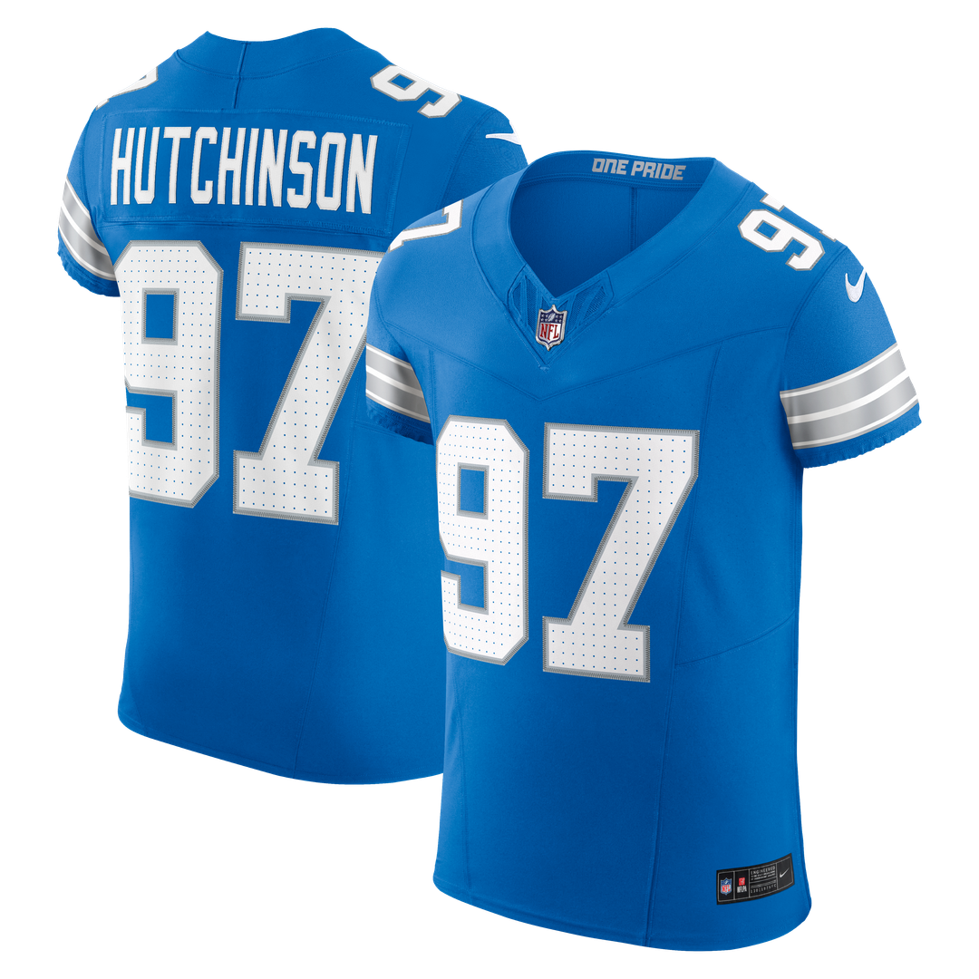 Aidan Hutchinson Detroit Lions Nike Black Alternate Vapor F.U.S.E. Elite Jersey
