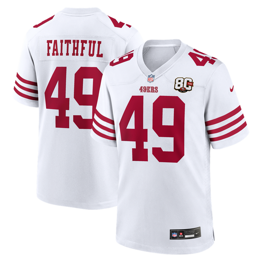 The Faithful San Francisco 49ers Nike White 80th Anniversary Game Jersey