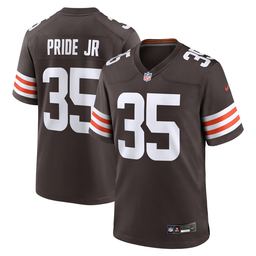 Toriano Pride Jr. Cleveland Browns Nike Brown Team Game Jersey