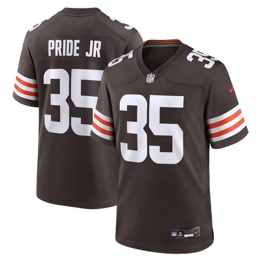 Toriano Pride Jr. Cleveland Browns Nike Brown Team Game Jersey