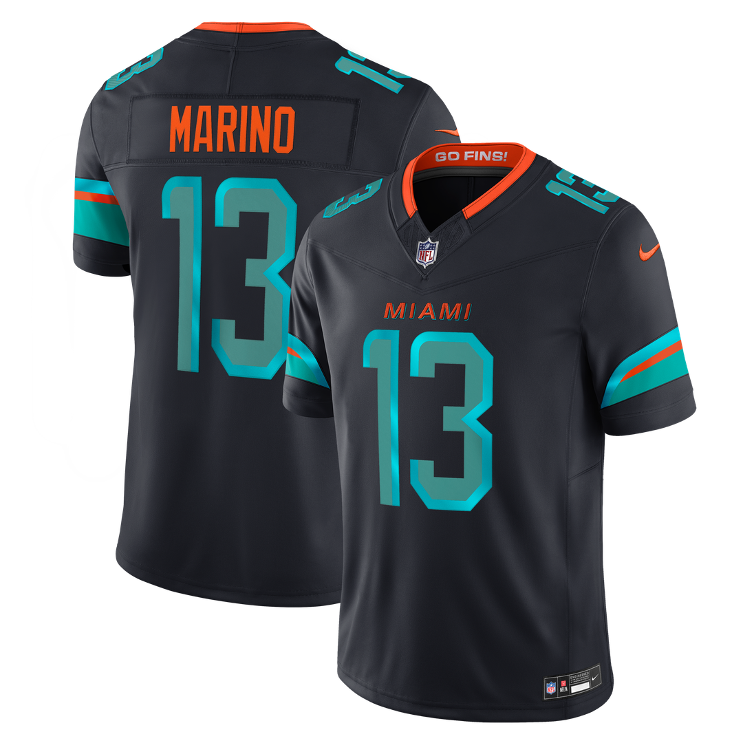 Dan Marino Miami Dolphins Nike Navy Rivalries Collection Stitched Limited Jersey