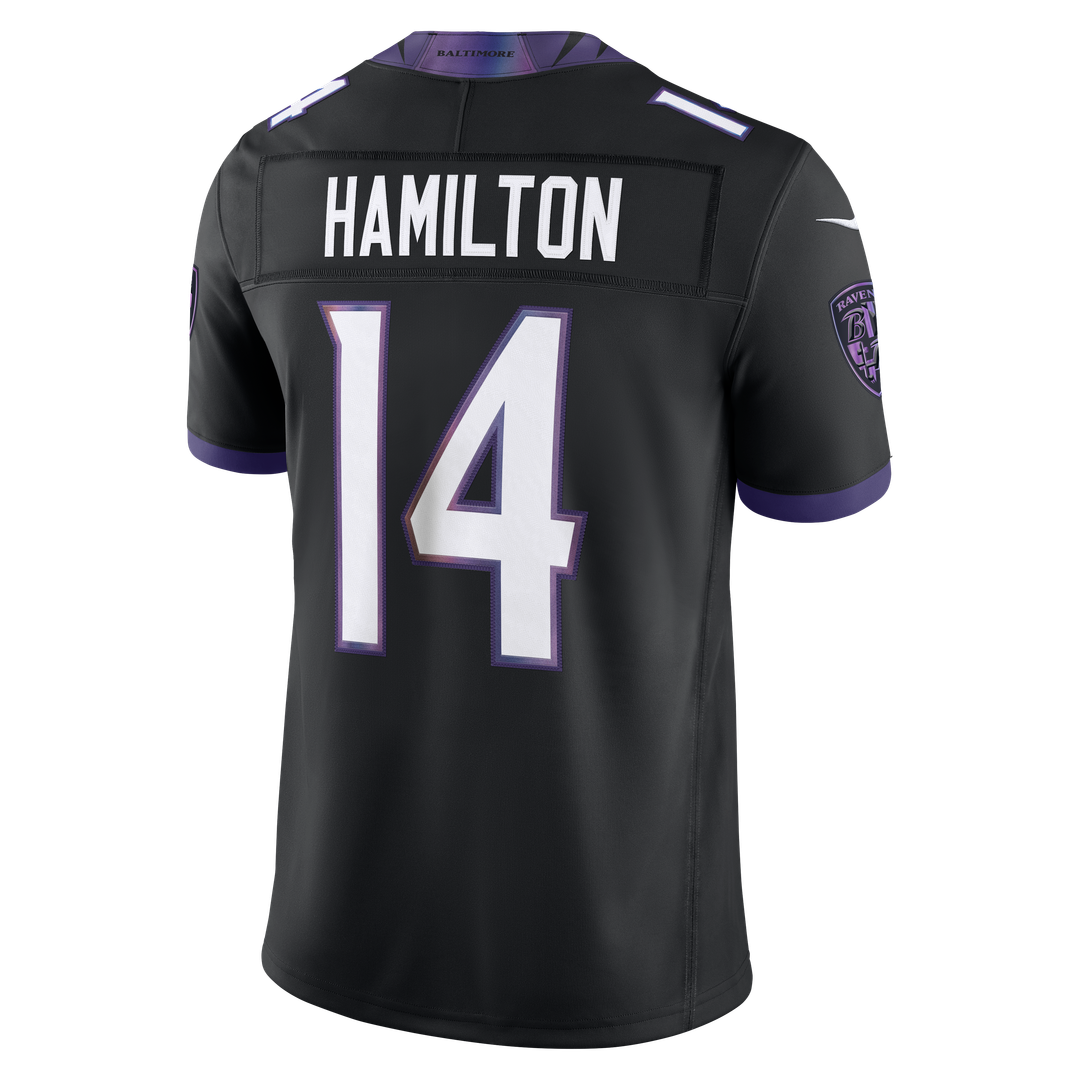 Kyle Hamilton Baltimore Ravens Nike Black Alternate Vapor F.U.S.E. Stitched Limited Jersey