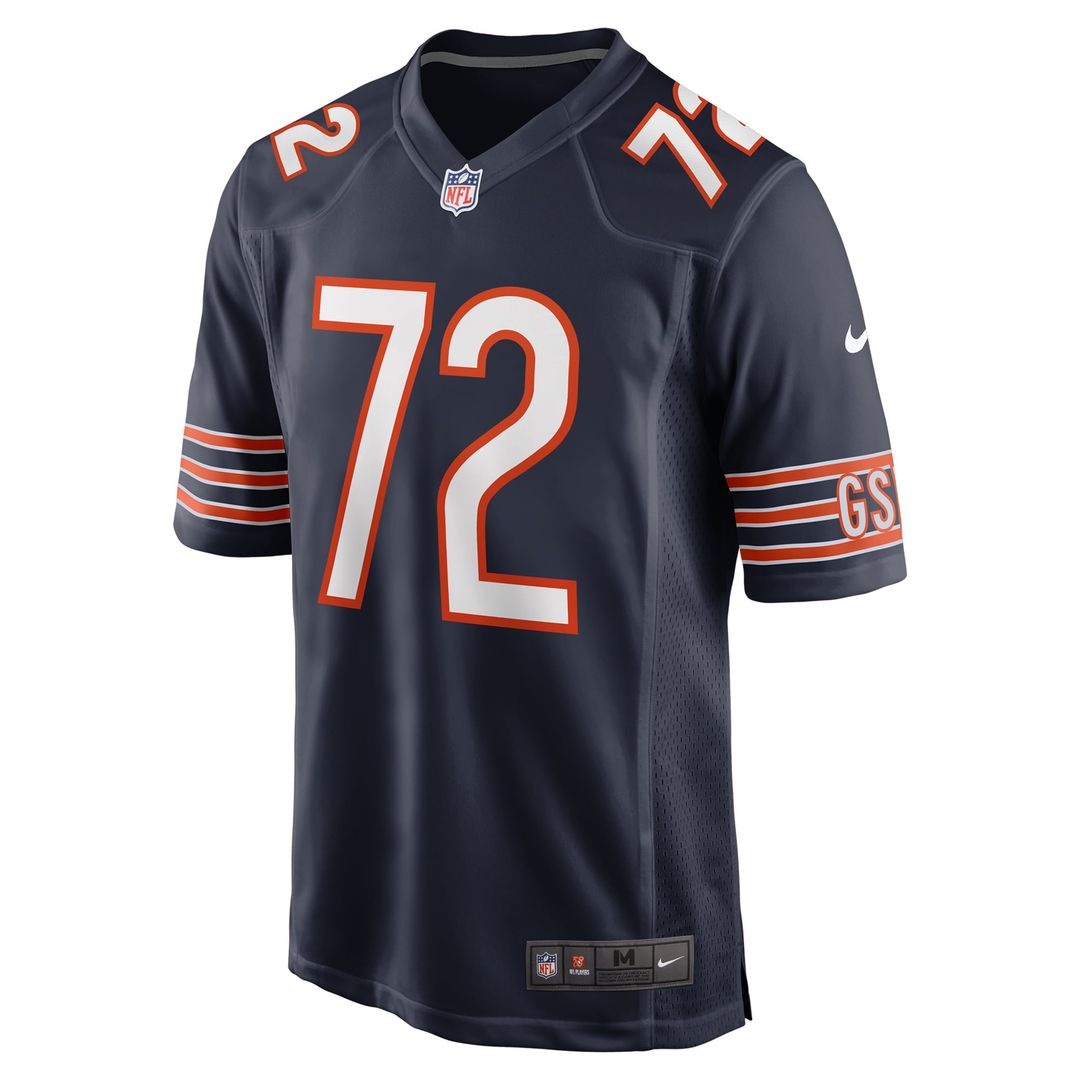 Kiran Amegadjie Chicago Bears Nike Navy Game Jersey