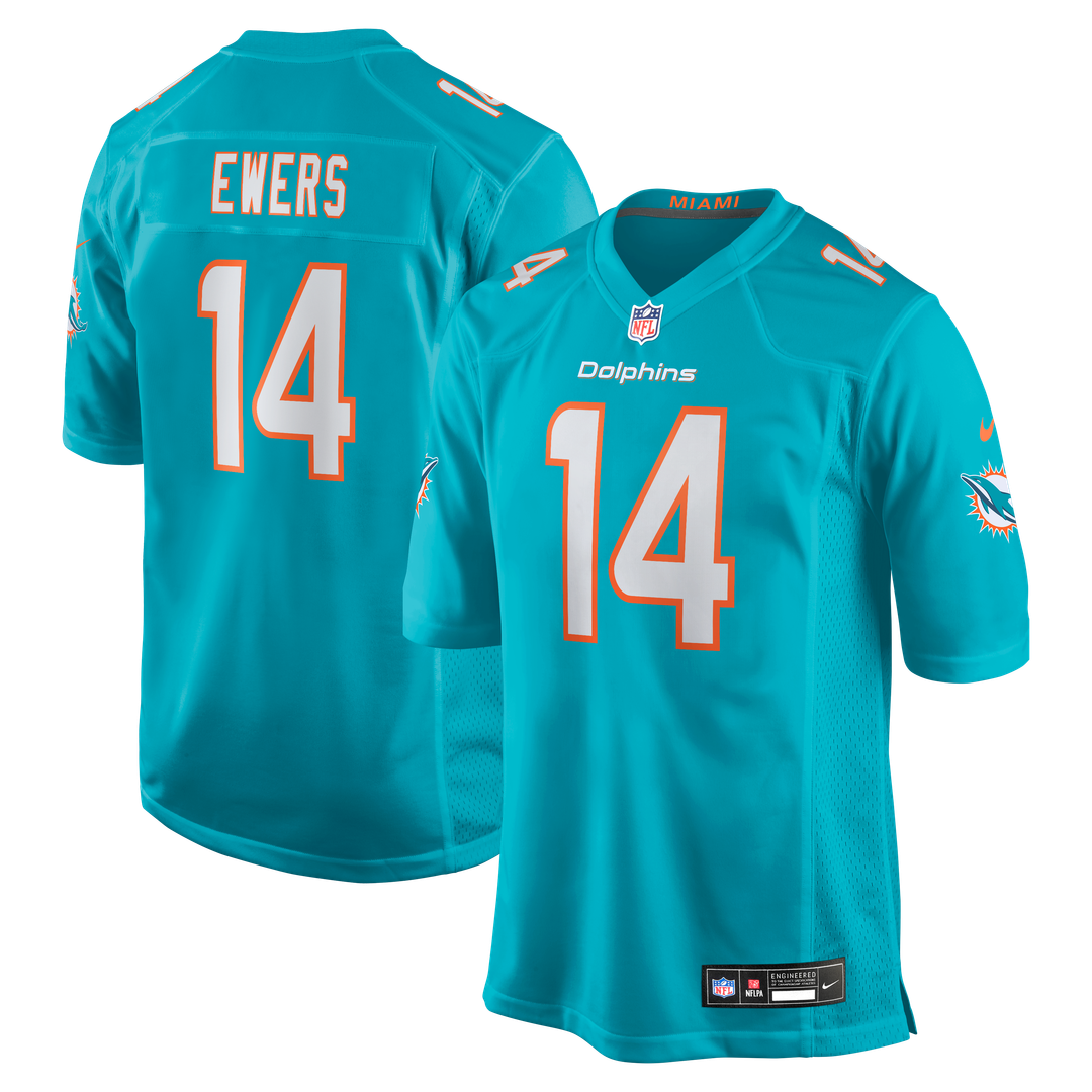 Quinn Ewers Miami Dolphins Nike Aqua Team Game Jersey
