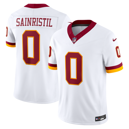 Mike Sainristil Washington Commanders Nike White Vapor F.U.S.E. Stitched Limited Jersey