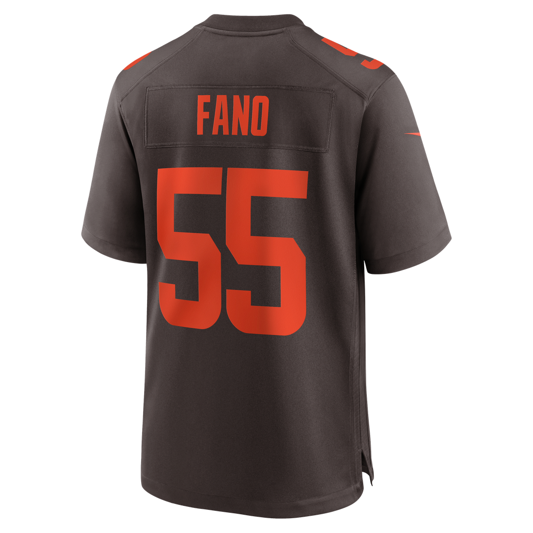Spencer Fano Cleveland Browns Nike Brown Alternate Game Jersey