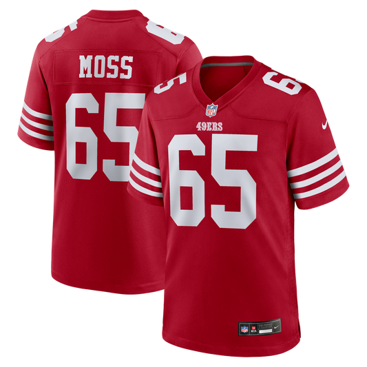 Drew Moss San Francisco 49ers Nike Scarlet Team Game Jersey
