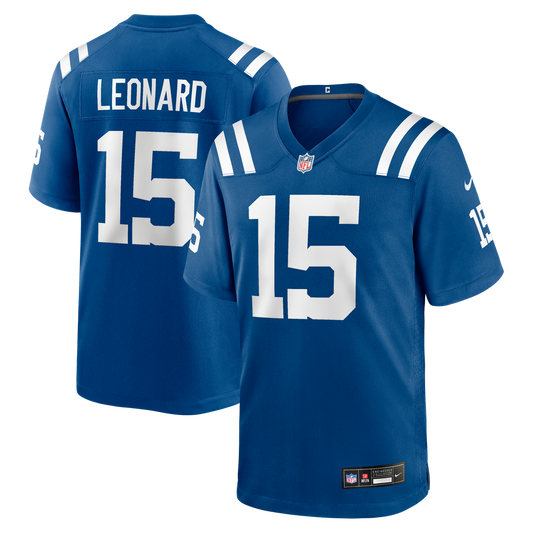 Riley Leonard Indianapolis Colts Nike Royal Team Game Jersey