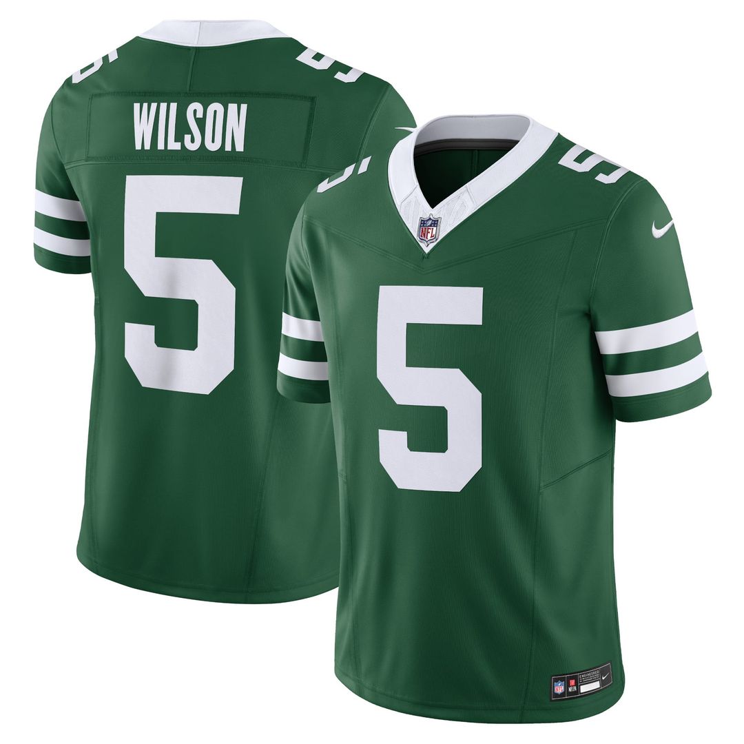 Garrett Wilson New York Jets Nike Legacy White Vapor F.U.S.E. Limited Jersey
